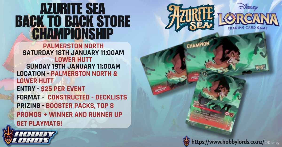 Disney Lorcana - Azurite Sea Back to Back Store Championship!