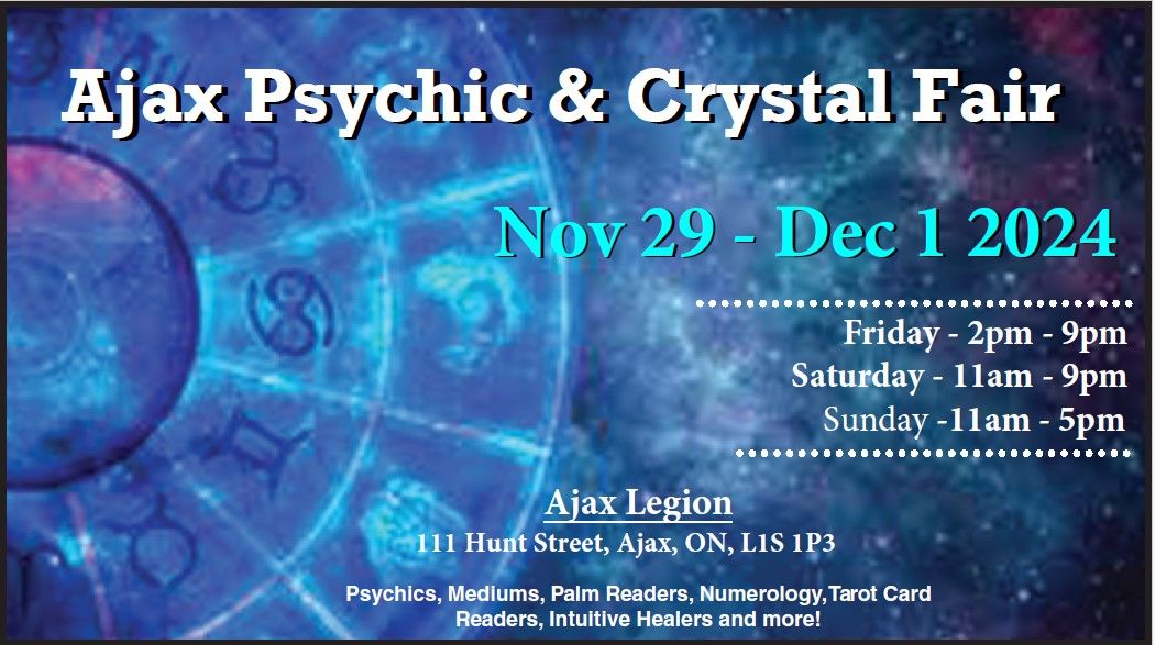 Ajax \/ Durham Region - Psychic & Crystal Fair