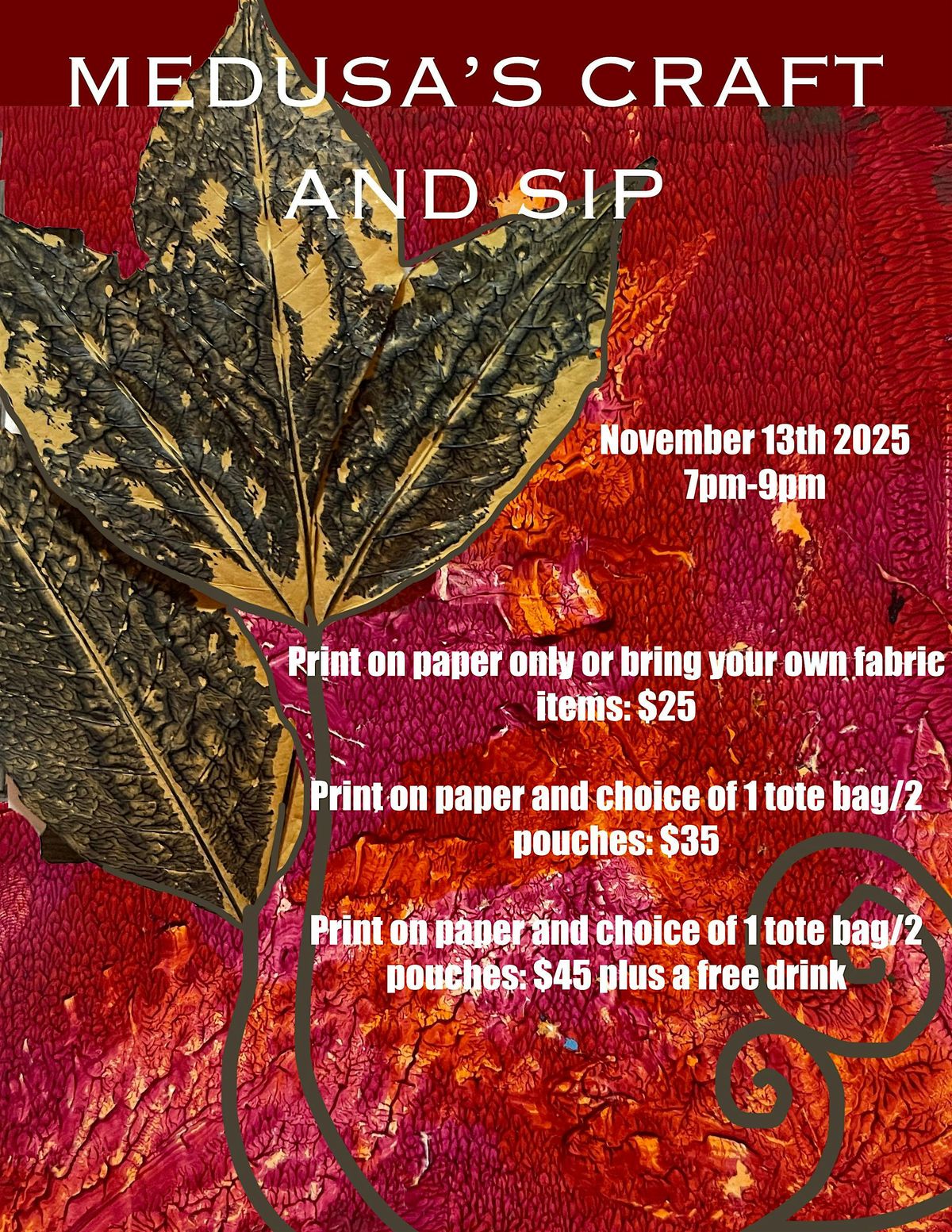 Medusa Art Studio's Craft And Sip