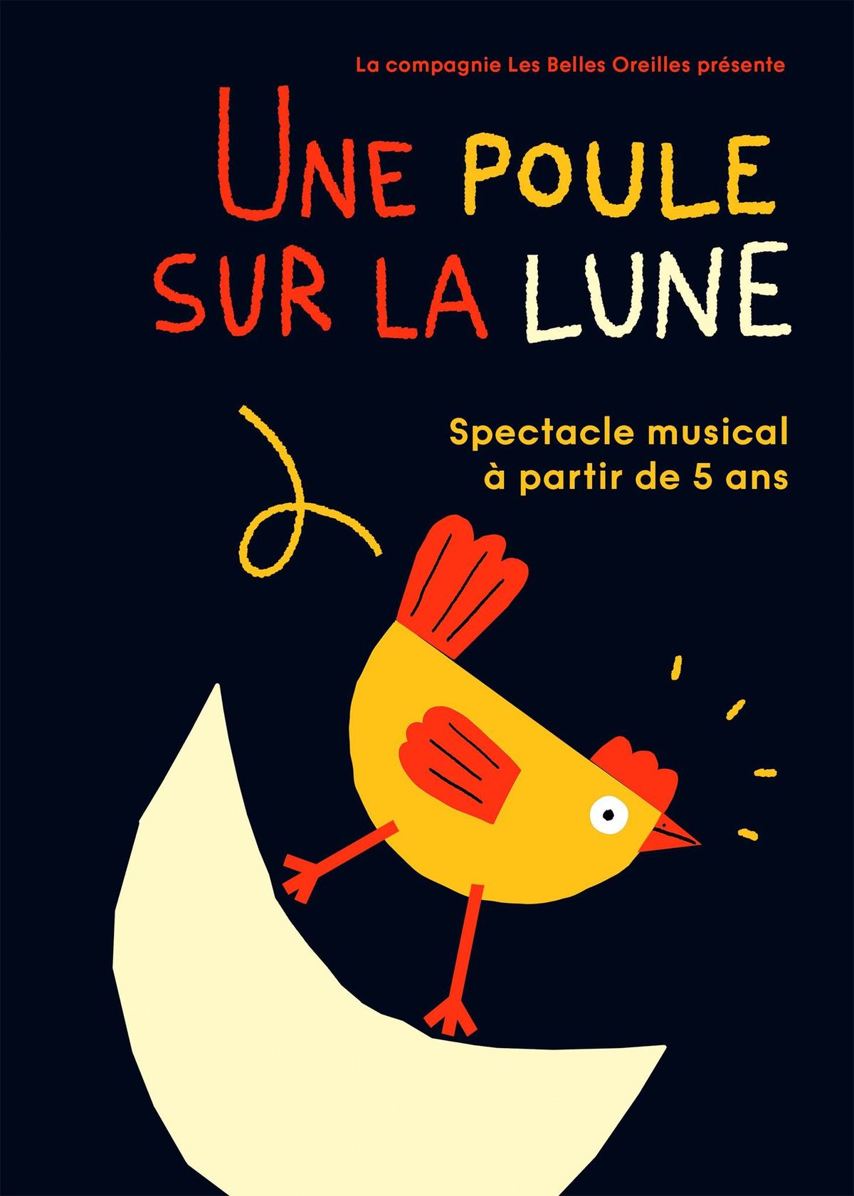 Poule sur la lune