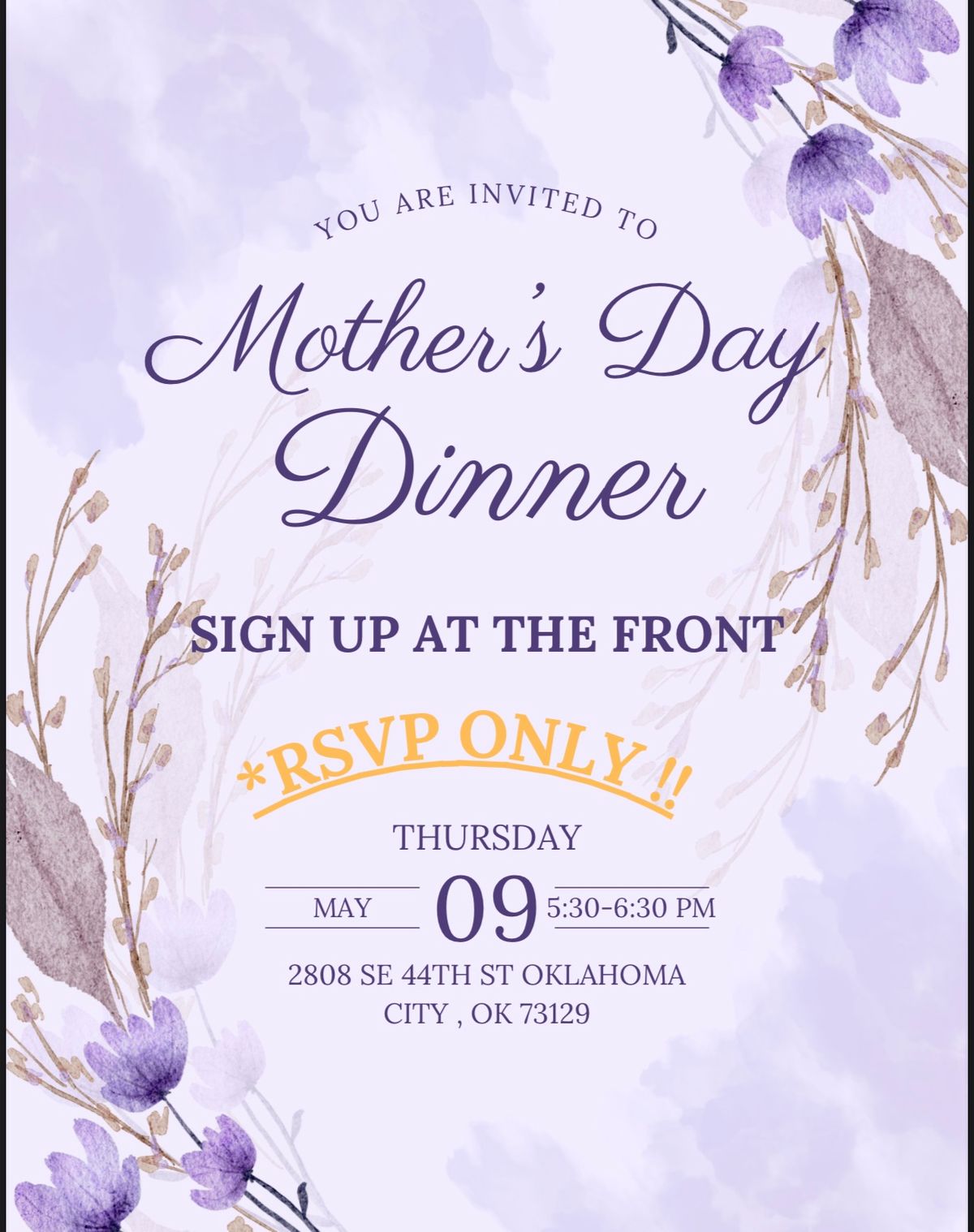 ?Mothers Day Dinner ?