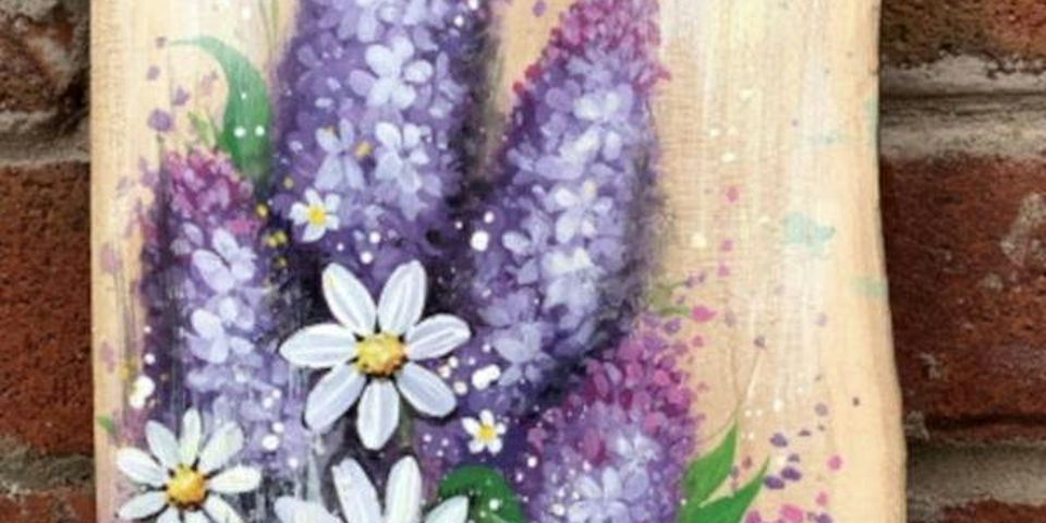 Paint Night on Wood: Spring Lilacs