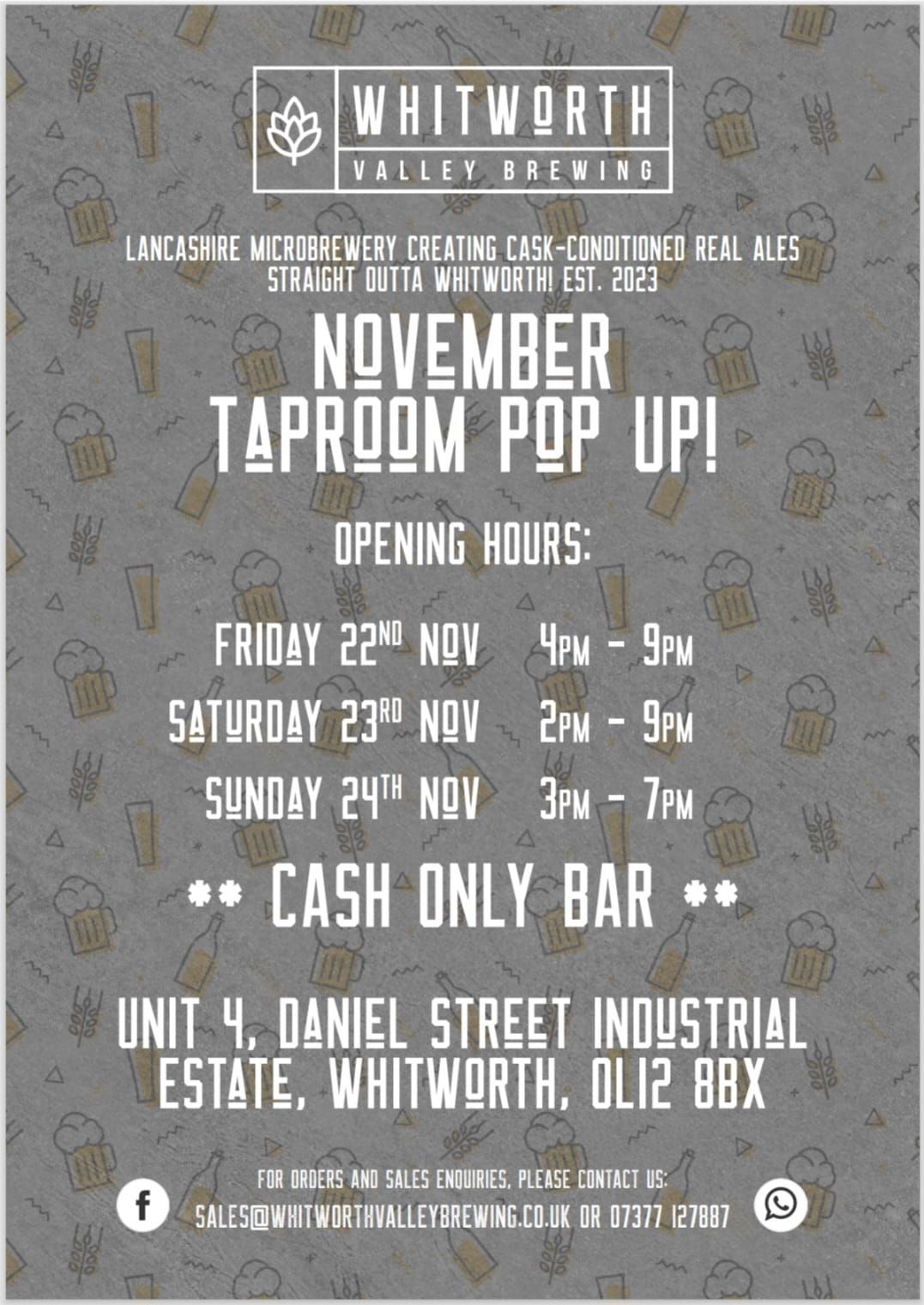 November Brewery Taproom Pop Up \ud83c\udf7b