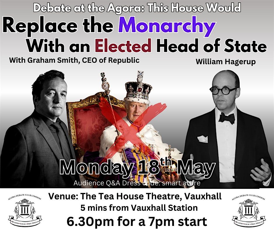 Debate: Replace Monarchy with Elected Head of State - w\/free drink