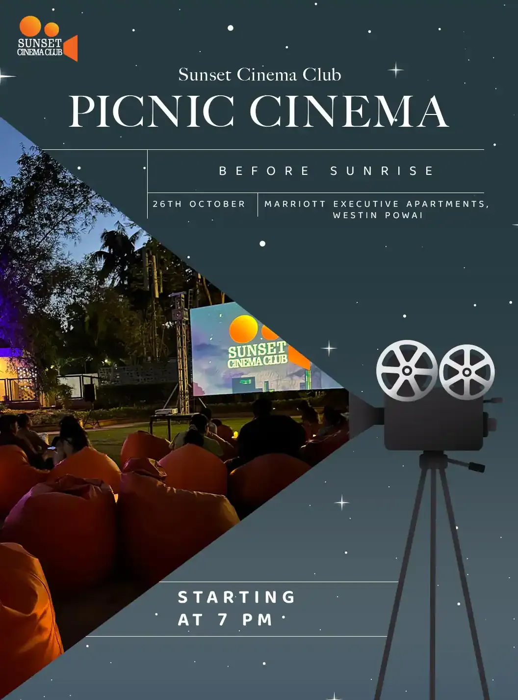 SCC Picnic Cinema - Before Sunrise Experiences event Tickets Mumbai