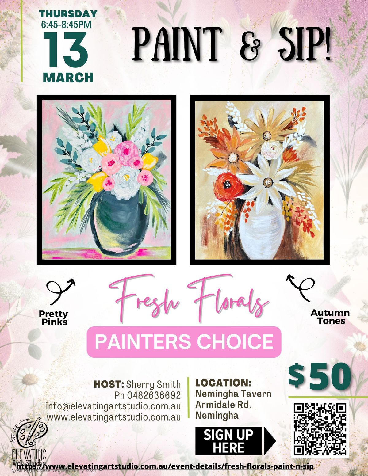 Paint & Sip: Fresh Florals