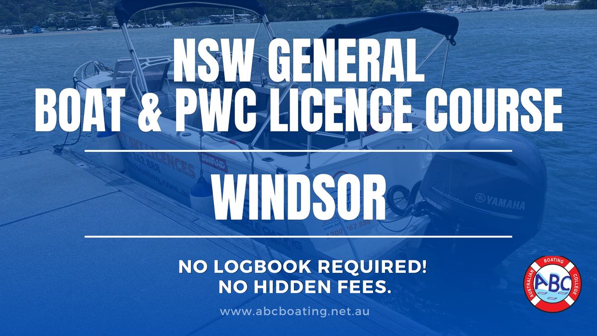 Windsor | NSW Boat & PWC\/Jet Ski Licence Course