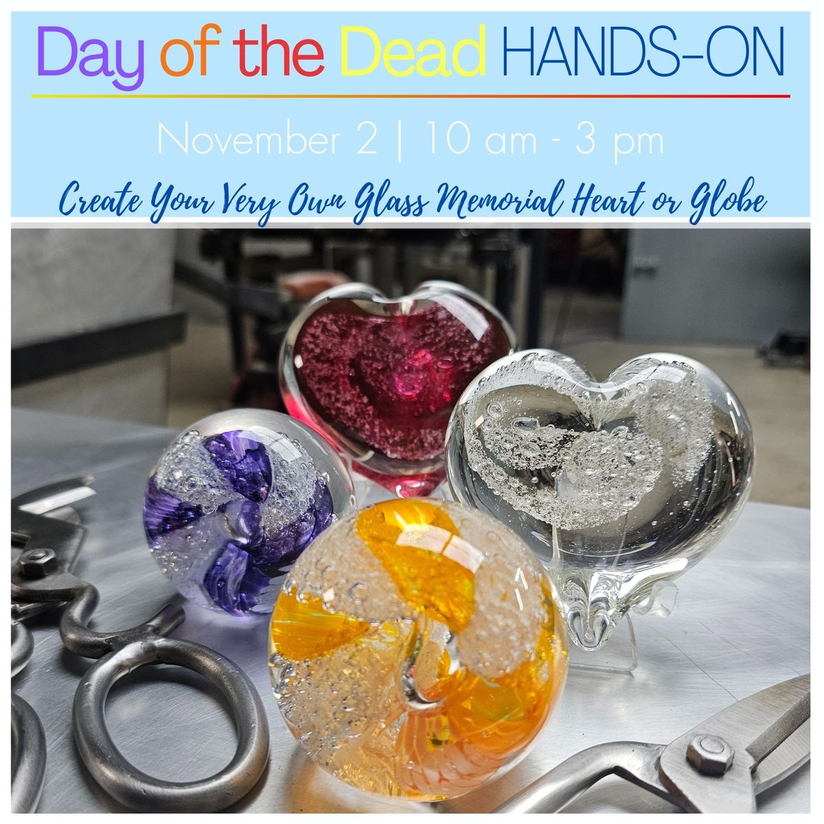 Day of the Dead Cremation Memorial Round or Heart Paperweight DIY Hands-on Experience