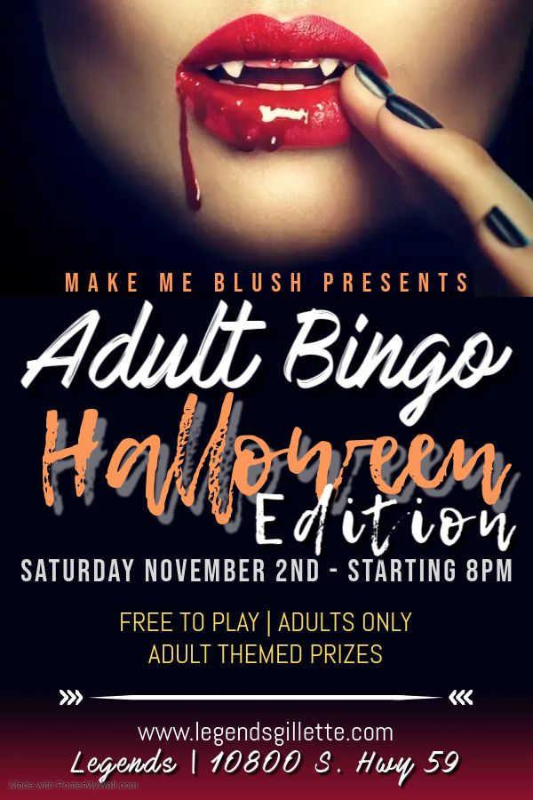 Adult Bingo: Halloween Edition