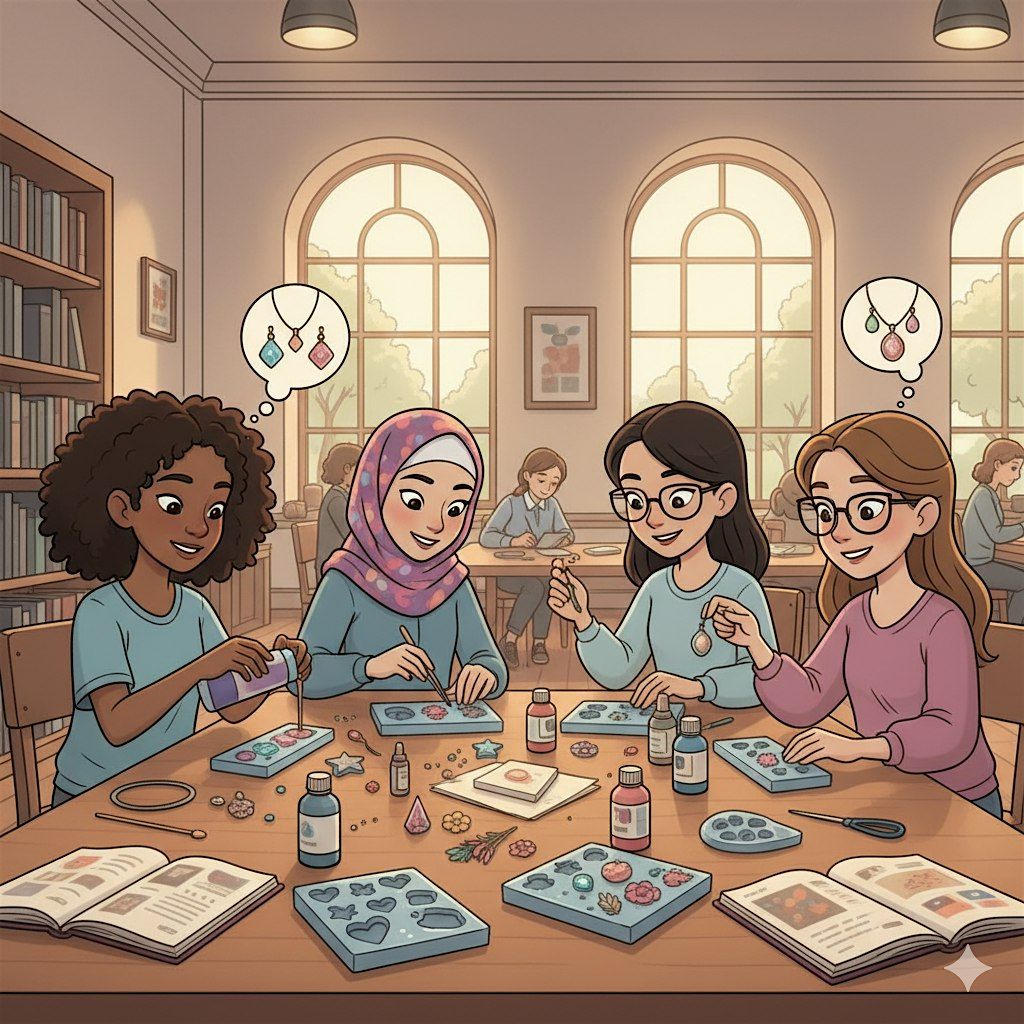 Teen Girls Art Club: DIY Resin Jewelry