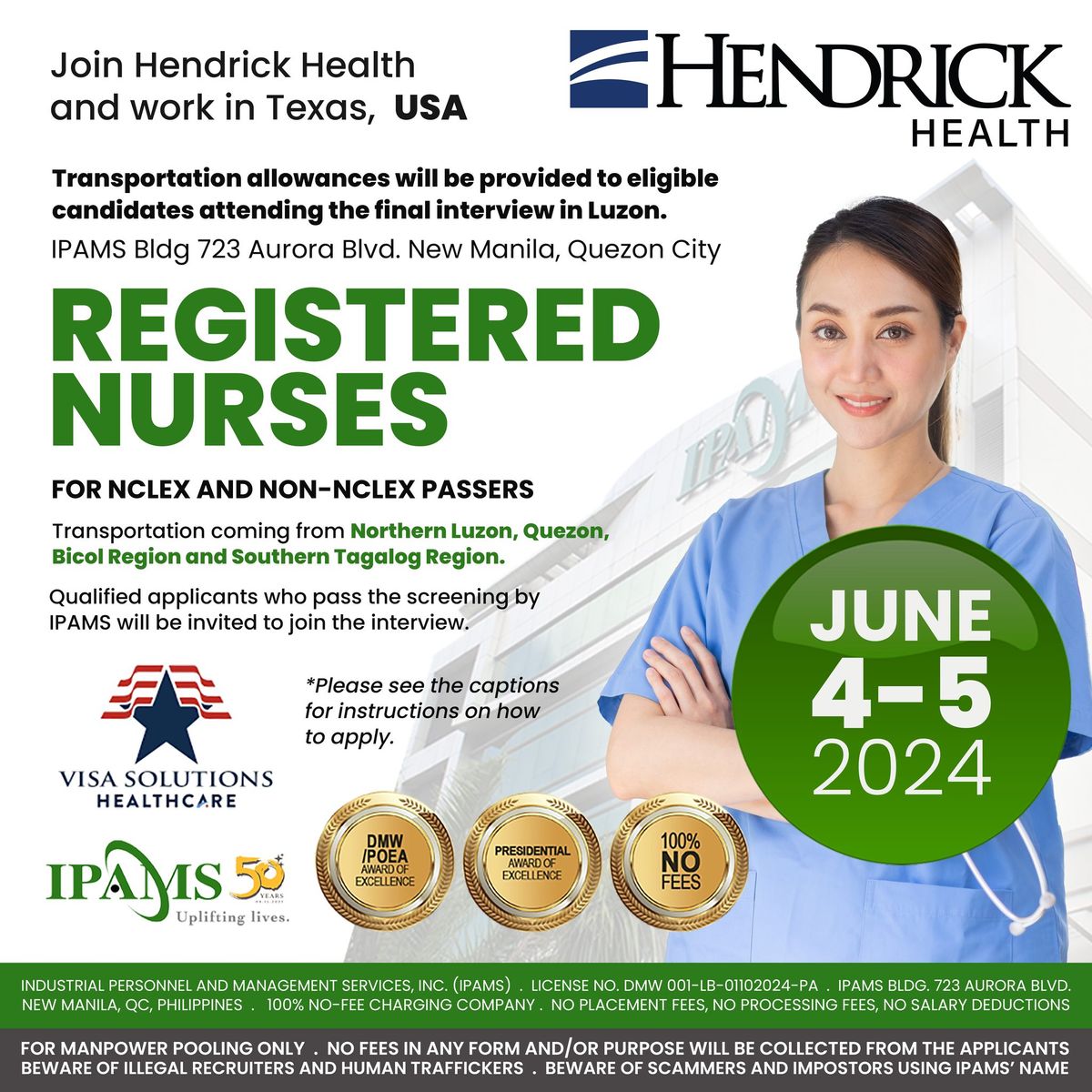 Final Interview For Registered Nurses - Visa Solutions Healthcare\/Hendrick Health USA