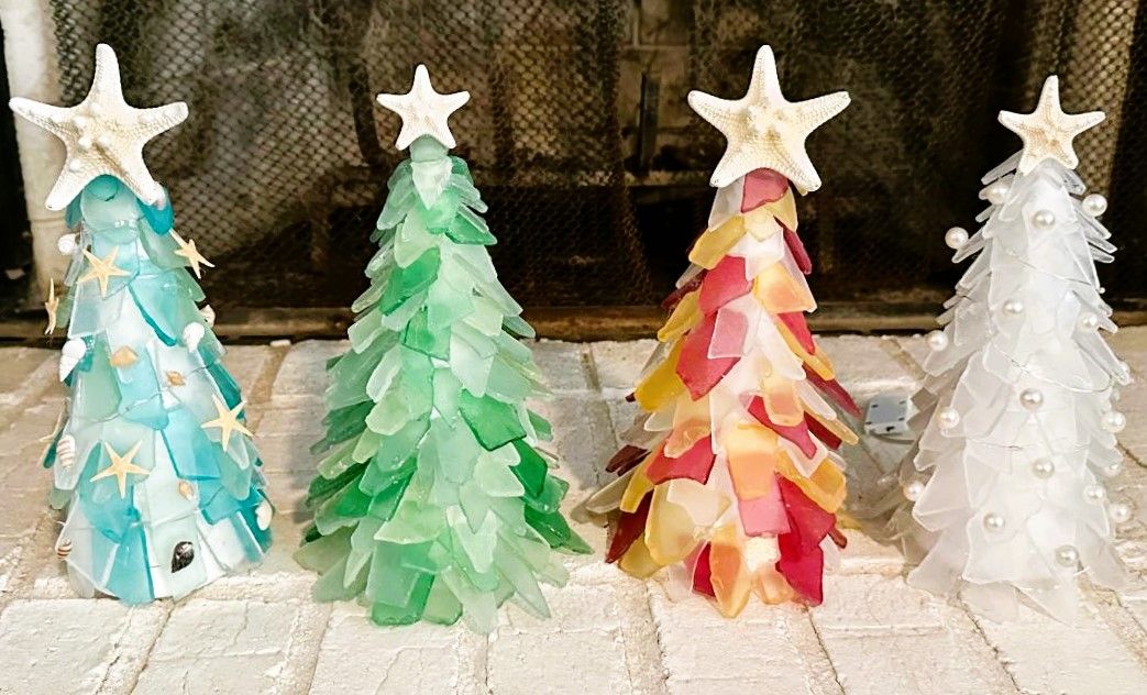 Christmas in July\ud83c\udf84Beach Glass Christmas Tree