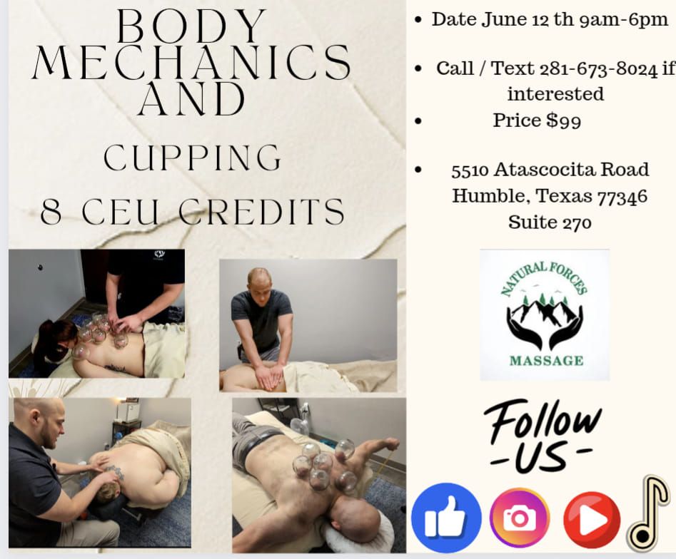 Body Mechanics and Cupping Therapy 8 Ceu 