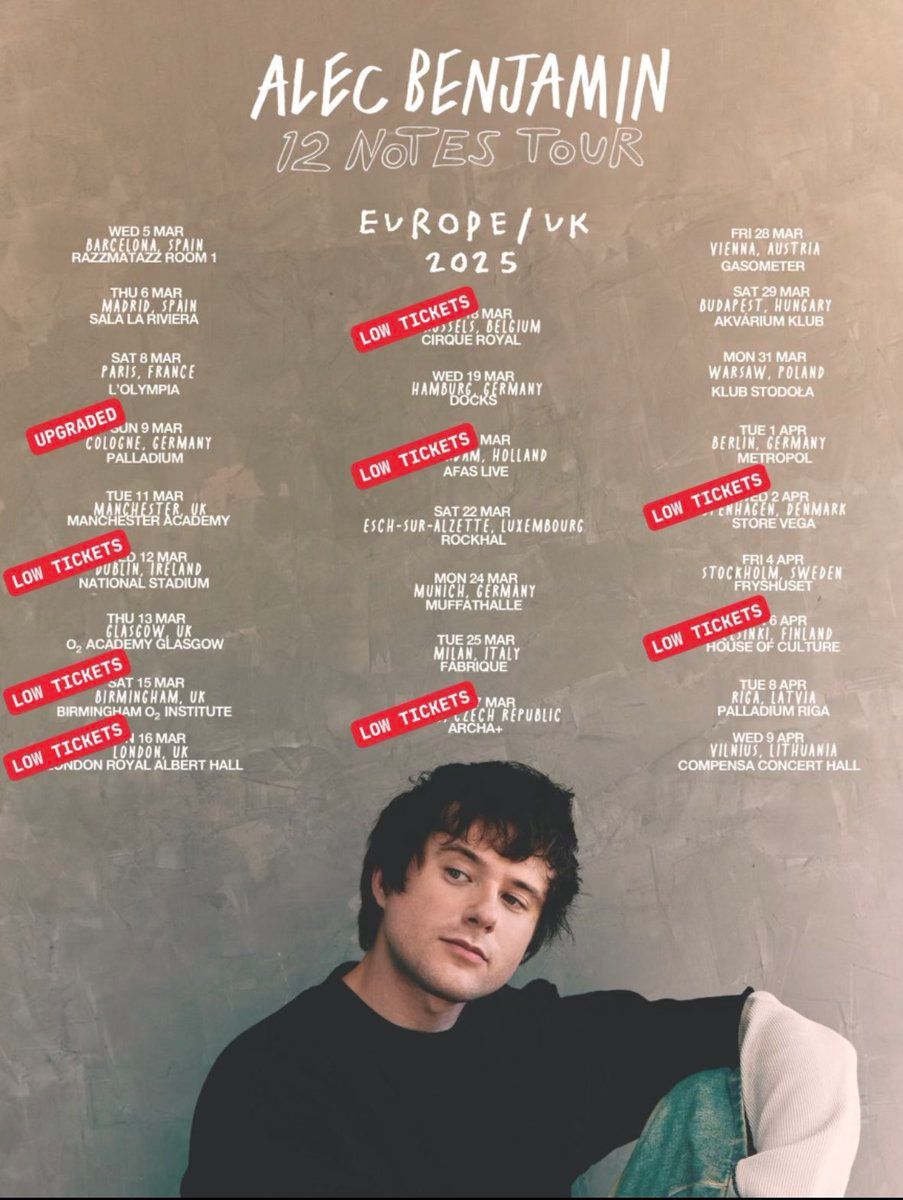 Alec Benjamin London Tickets