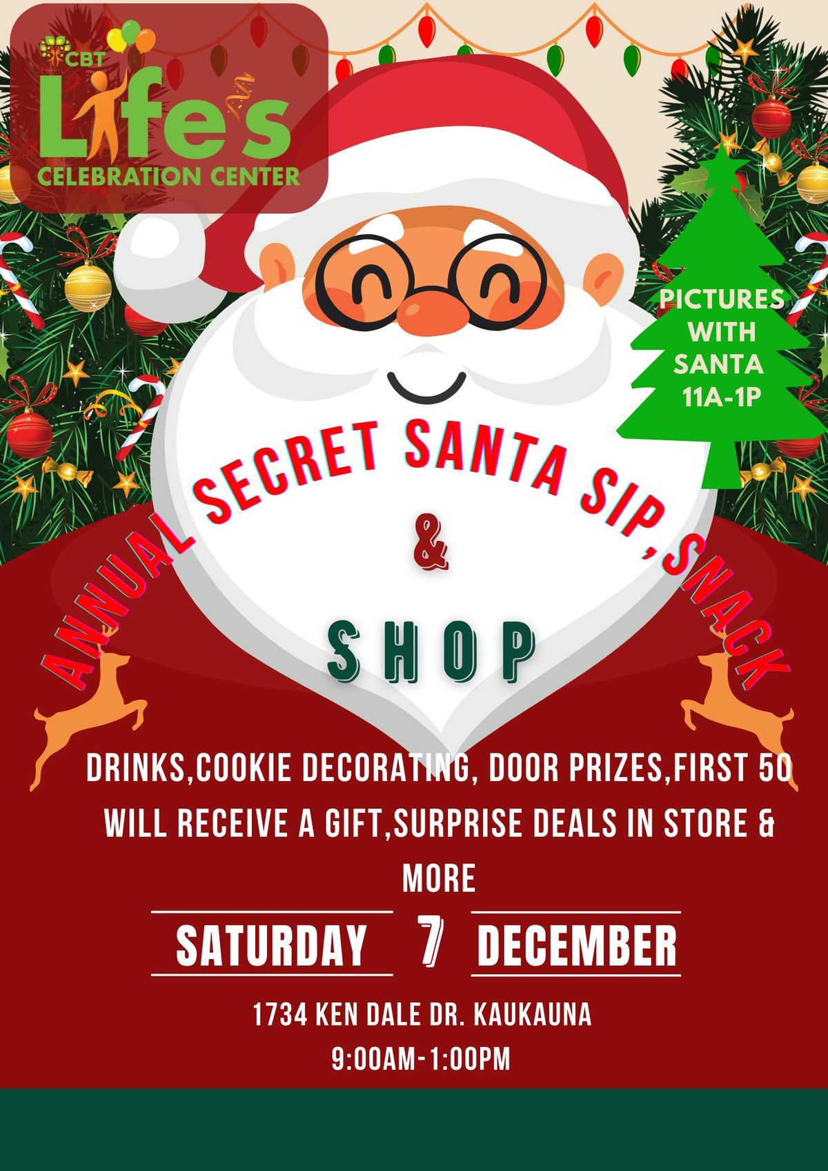 Annual Secret Santa Sip, Snack & Shop