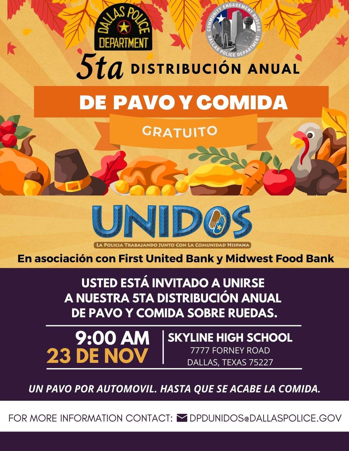 UNIDOS 5ta Distribucion Anual de Pavo y Comida 