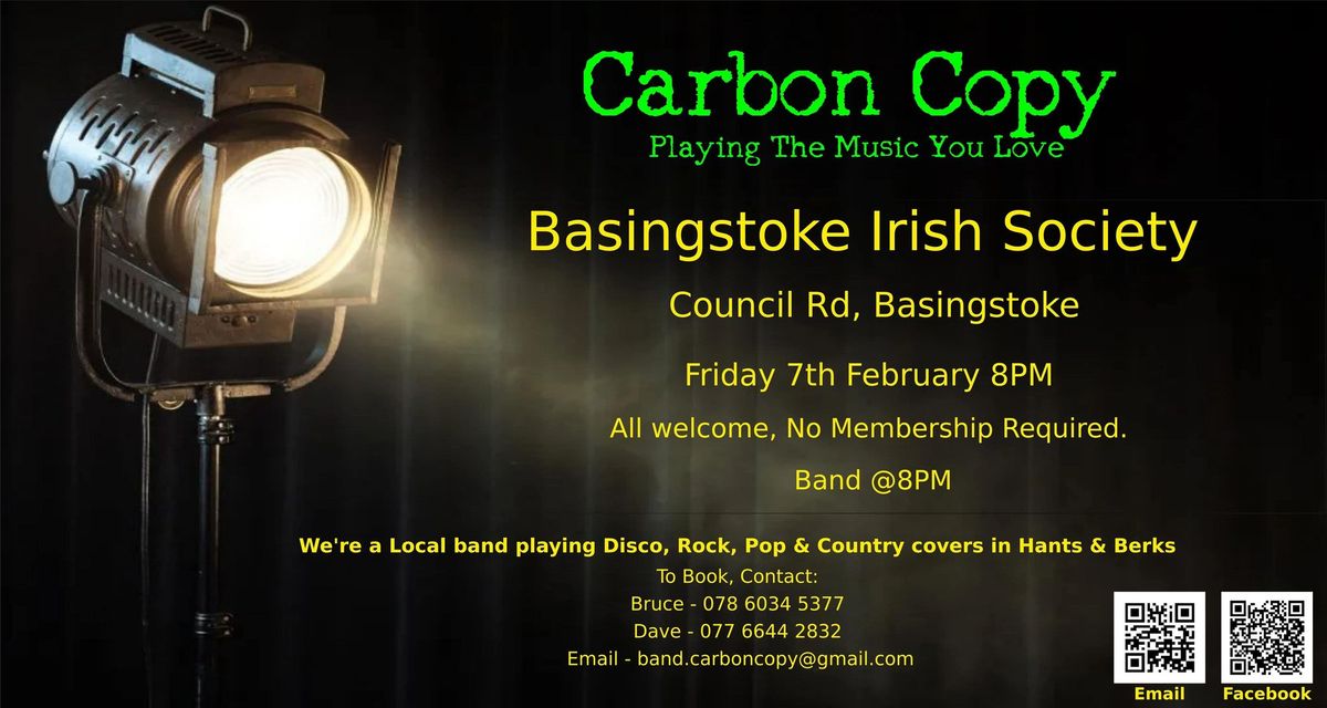 Live Music with Carbon Copy at Basingstoke Irish