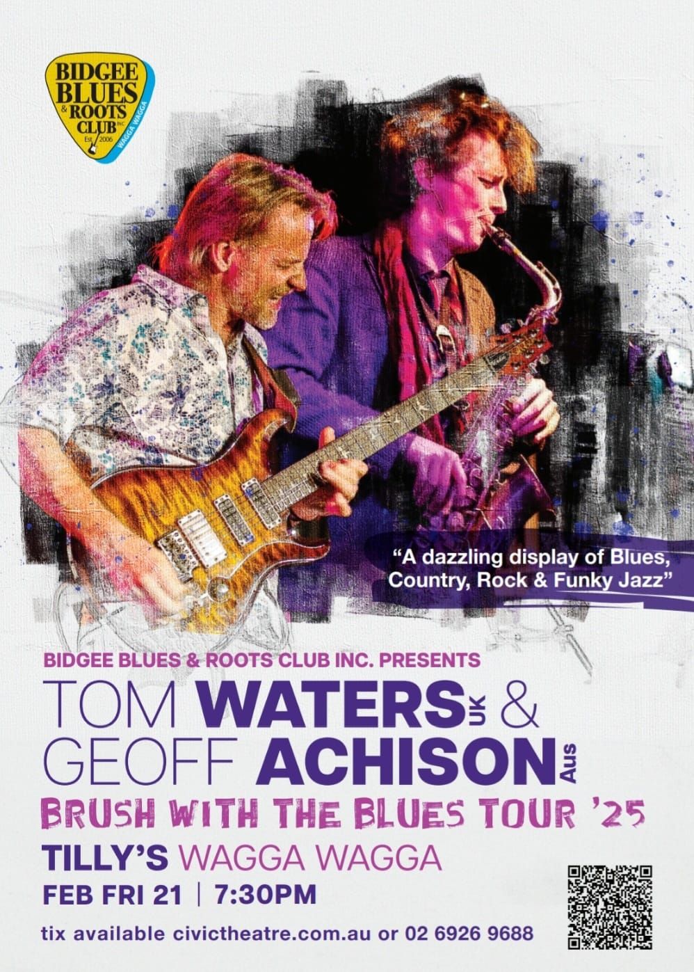 "Brush with the Blues" with Geoff Achison & Tom Waters 