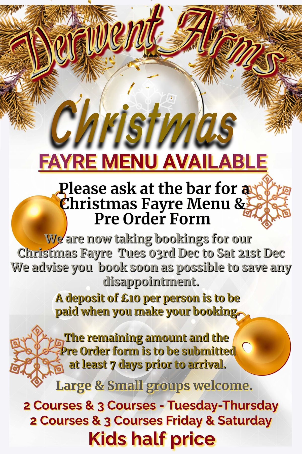 Christmas Fayre @ The Derwent Arms, Osbaldwick. York