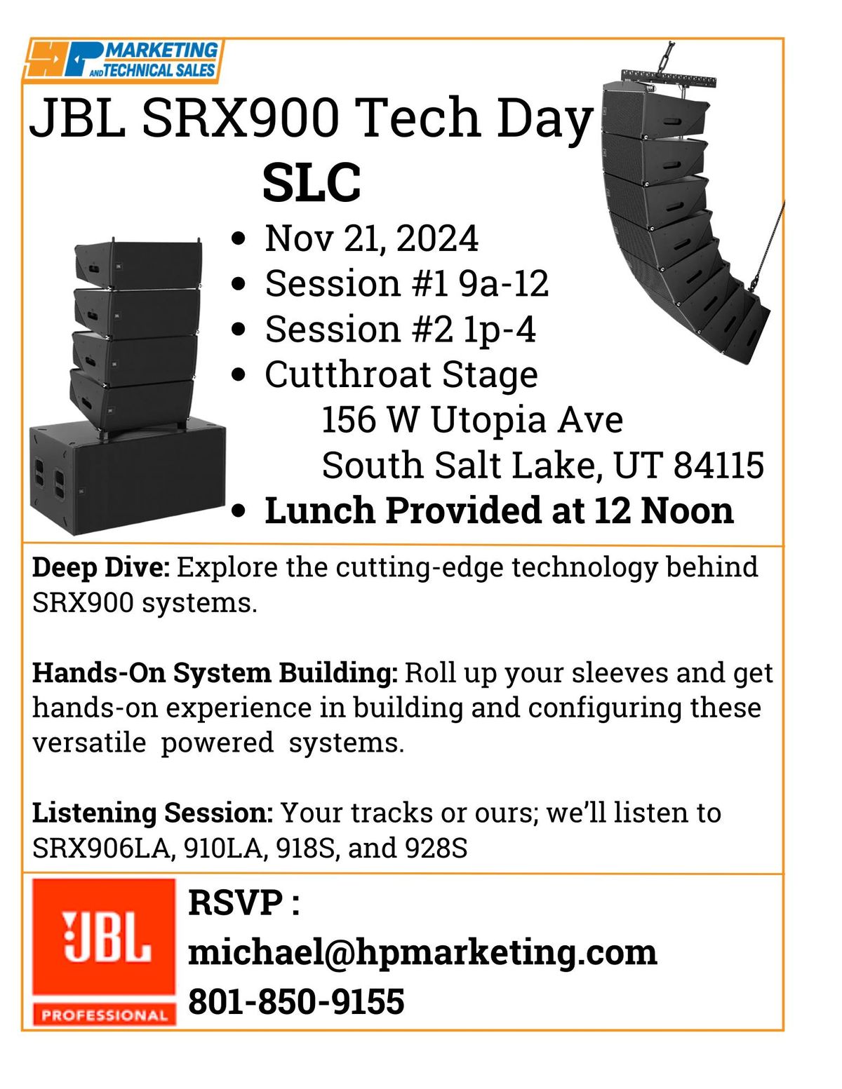 JBL SRX Tech Day SLC