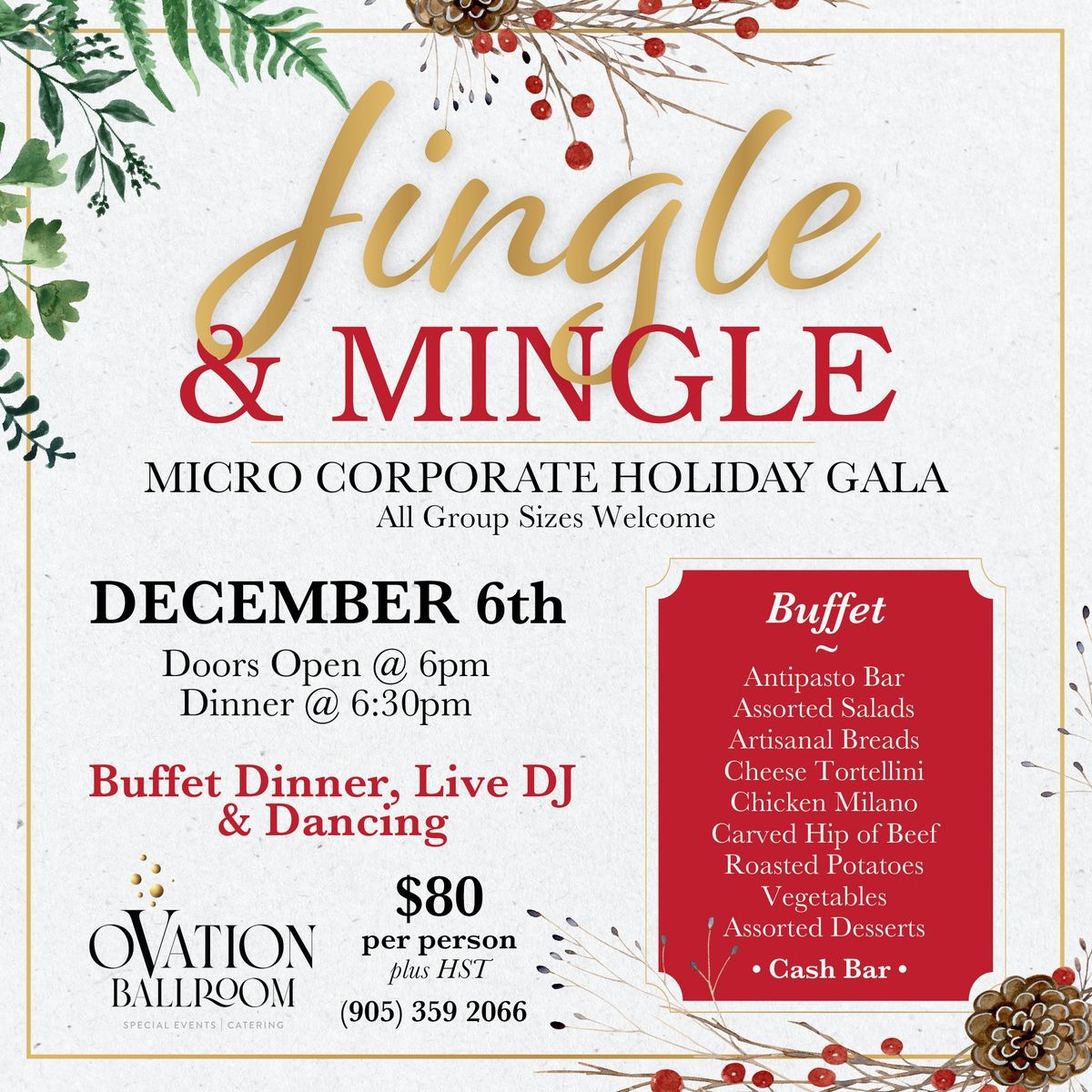 Micro- Corporate Holiday Gala for teams of all sizes