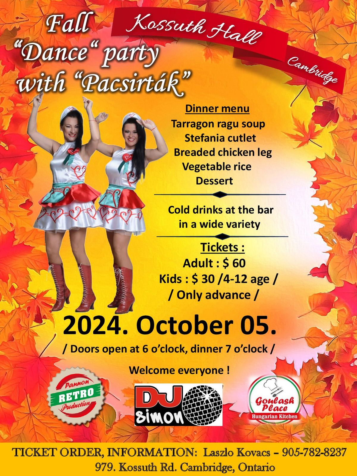 Fall Dance Party with "Pacsirtak" \/ \u0150szi Mulat\u00f3s a Pacsirt\u00e1kkal