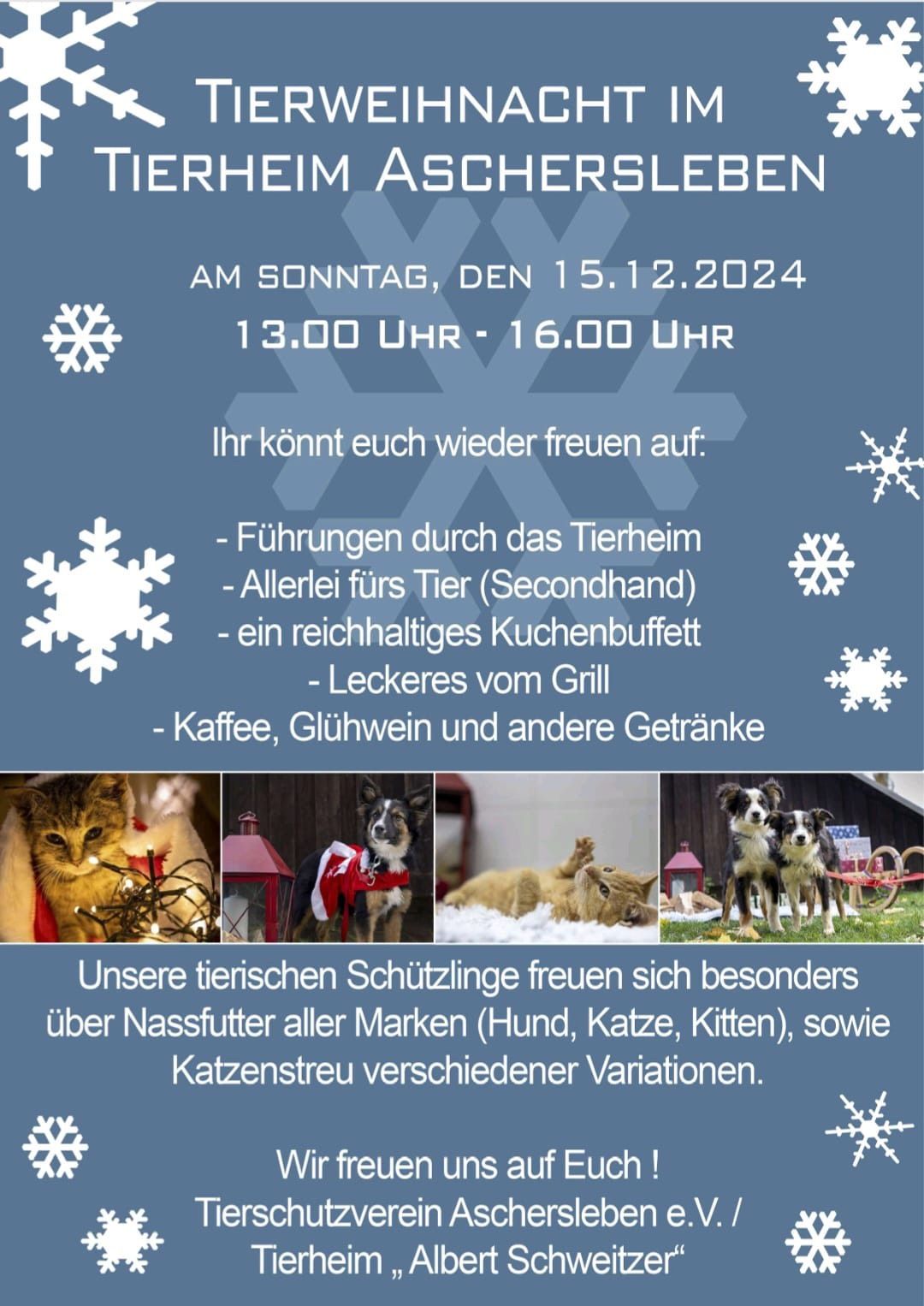 Tierweihnacht im Tierheim Aschersleben