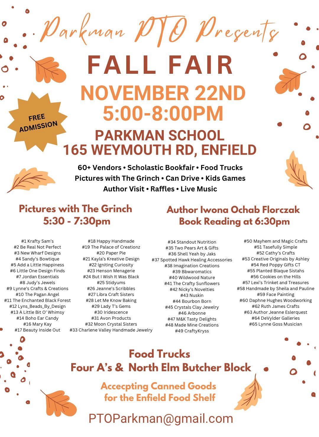 Fall Fair presented by Parkman PTO