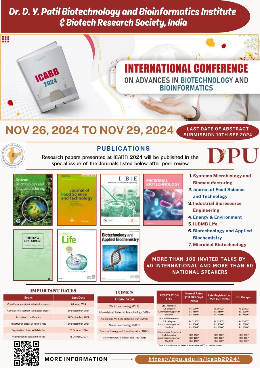  International Conference on Advances in Biotechnology and Bioinformatics