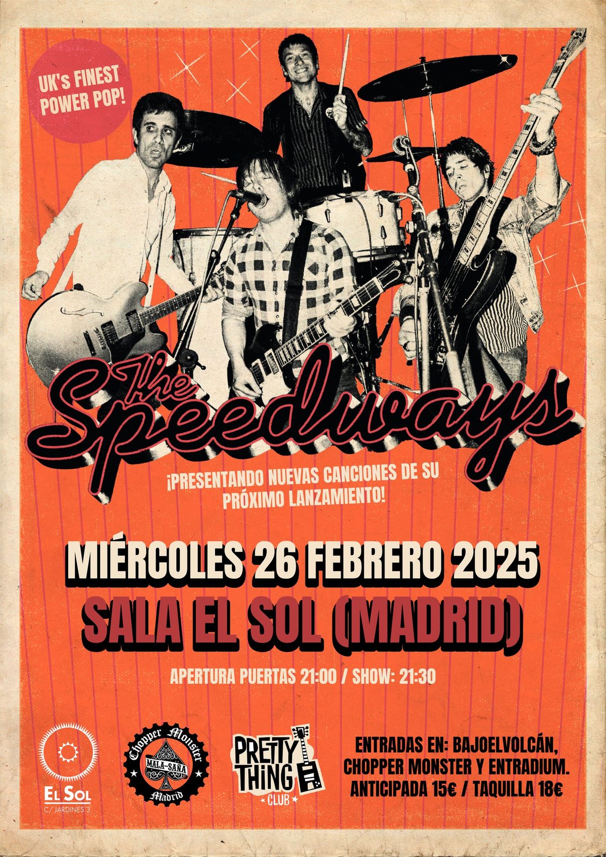 The Speedways (UK) en Sala El Sol (Madrid) \u2605PrettyThingClub\u2605