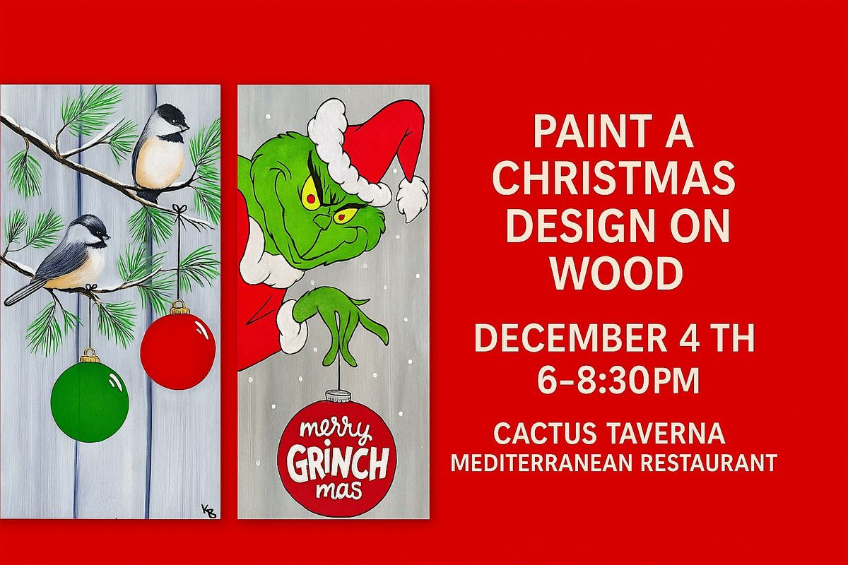 A Christmas Paint Night at Cactus Taverna