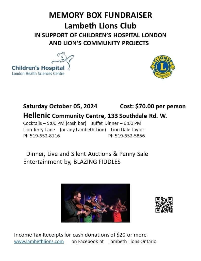 Memory Box Fundraiser - Lambeth Lions