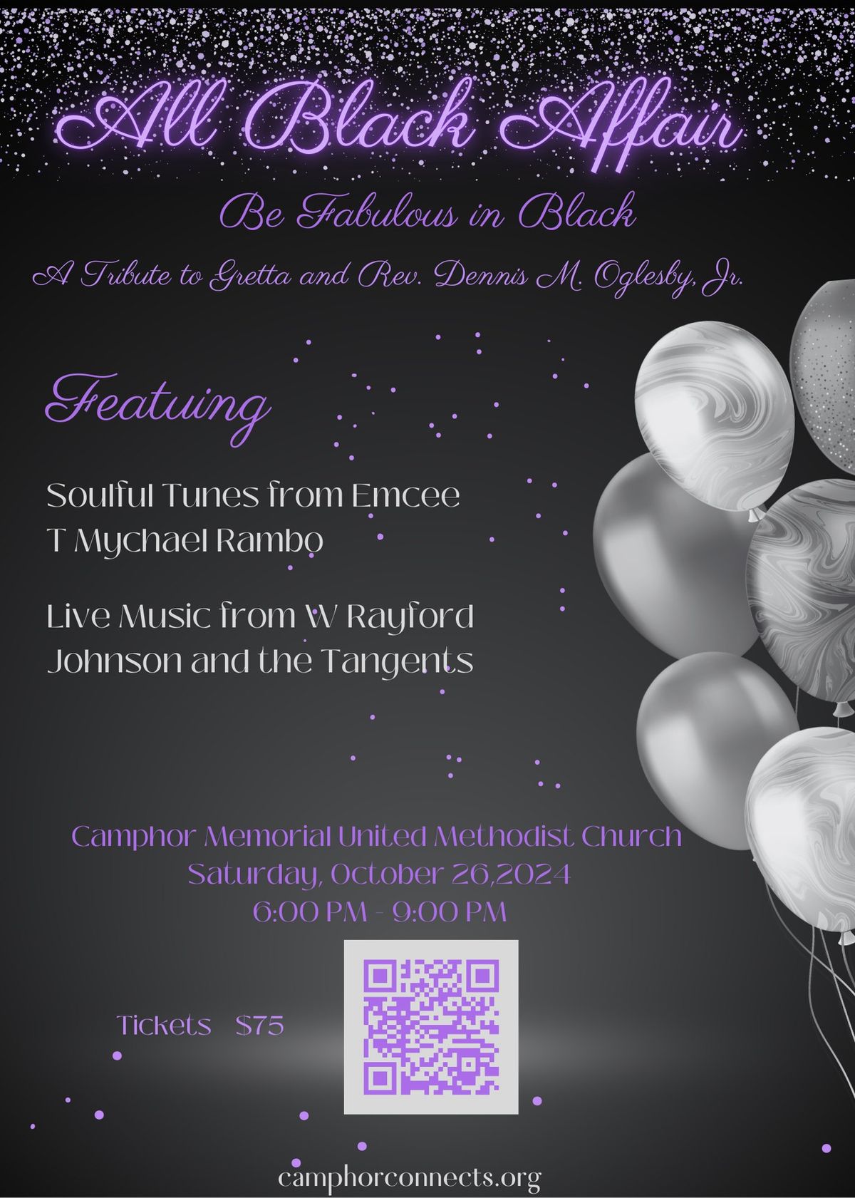 The First Annual All Black Affair: A Tribute to Greta and Pastor Dennis Oglesby, Jr.