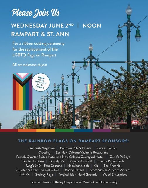 The Rainbow Flags on Rampart Street Ribbon Cutting Ceremony