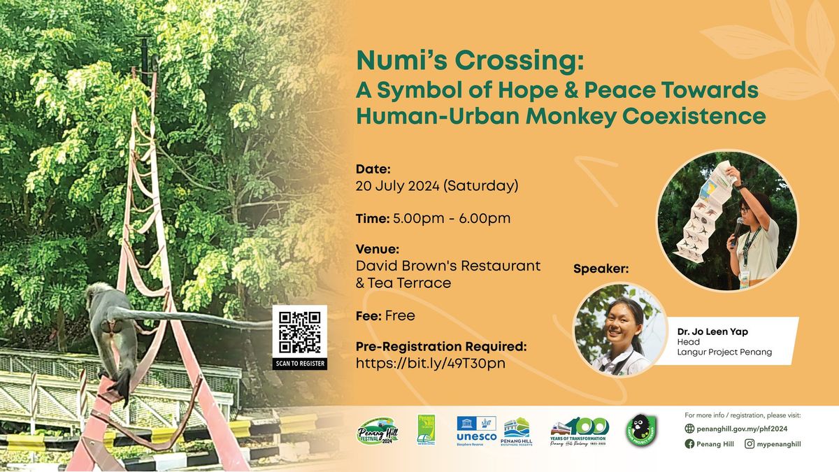 PHF2024 - Numi\u2019s Crossing: A Symbol of Hope & Peace Towards Human-Urban Monkey Coexistence