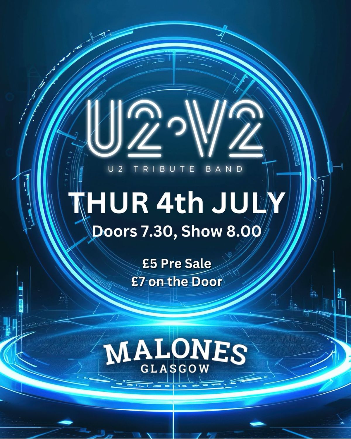 U2.V2 - U2 TRIBUTE BAND LIVE IN THE LOFT AT MALONES