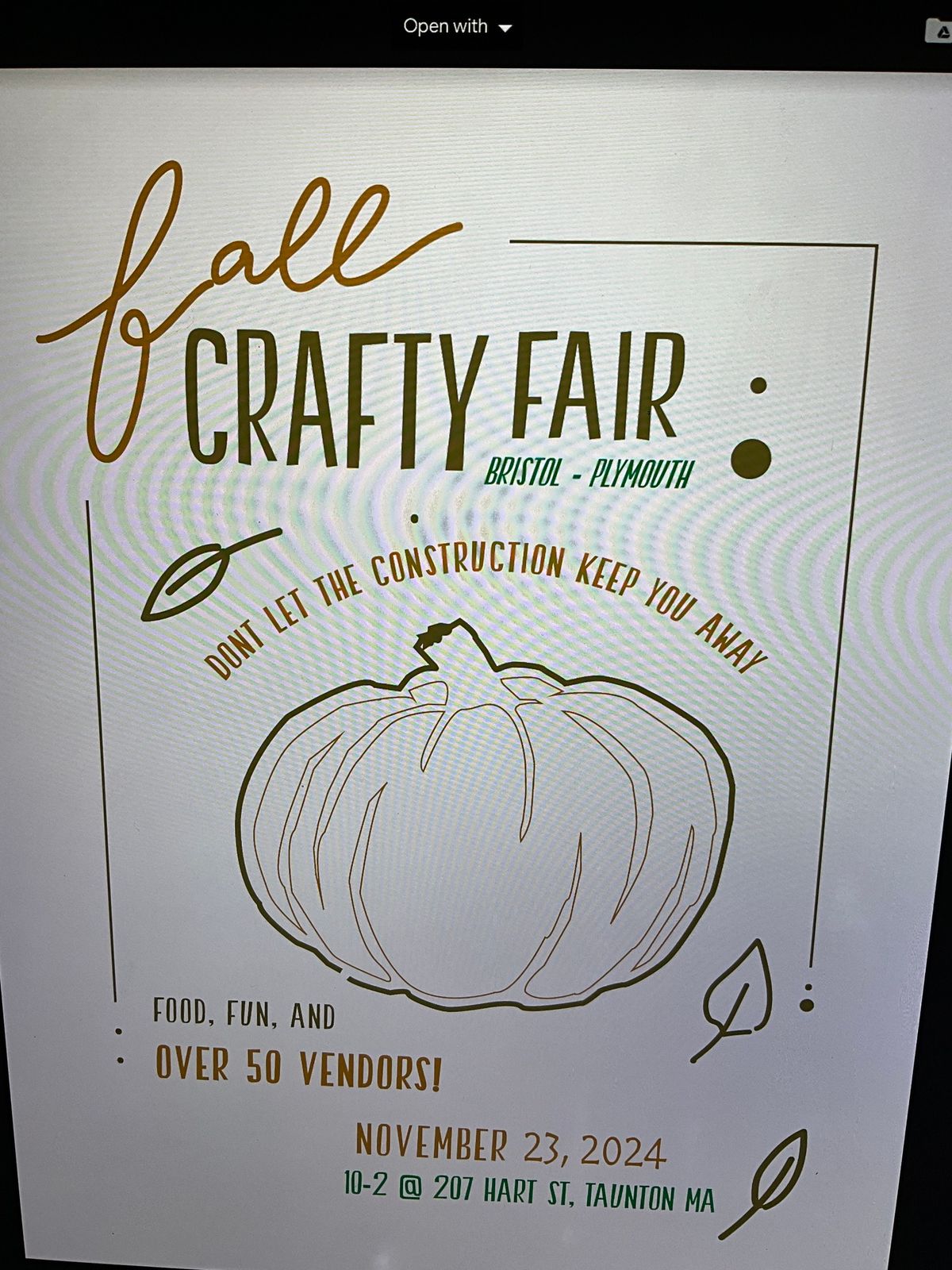 Bristol-Plymouth Fall Crafty Fair 