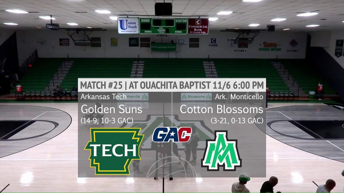 Arkansas Tech Golden Suns Women's Basketball vs. Arkansas-Monticello Boll Weevils