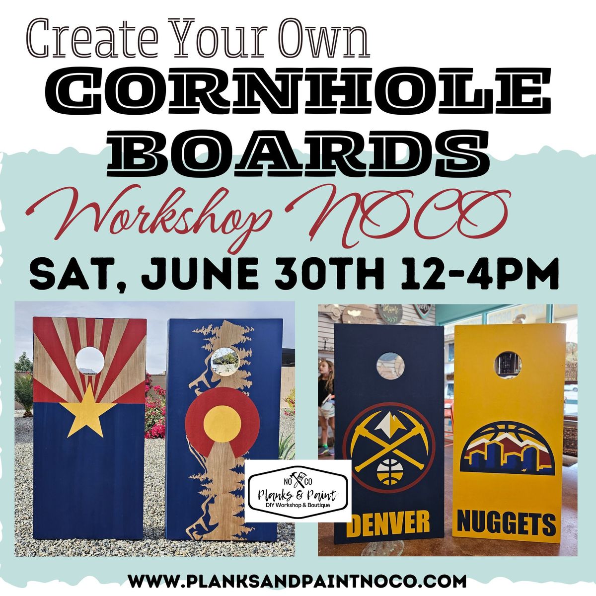 Create Your Own Cornhole Set June 30th @12pm