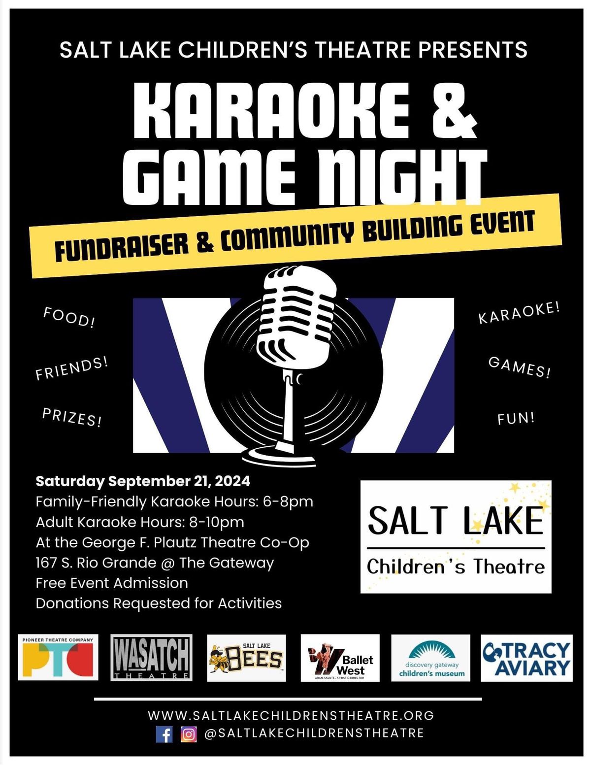 Karaoke and Game Night Fundraiser and Community Event