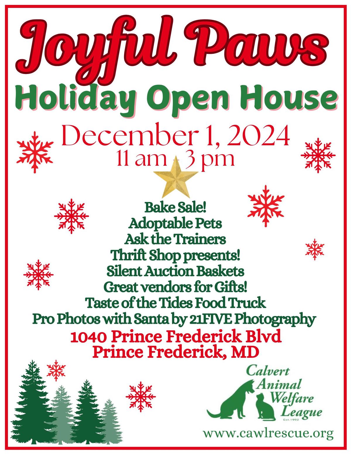 Joyful Paws Holiday Open house!