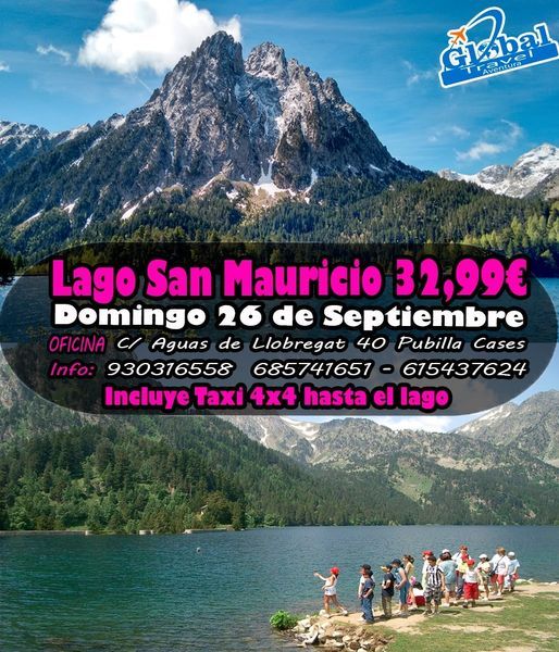 Lago San Maurici 33,00\u20ac Domingo 26 de Septiembre