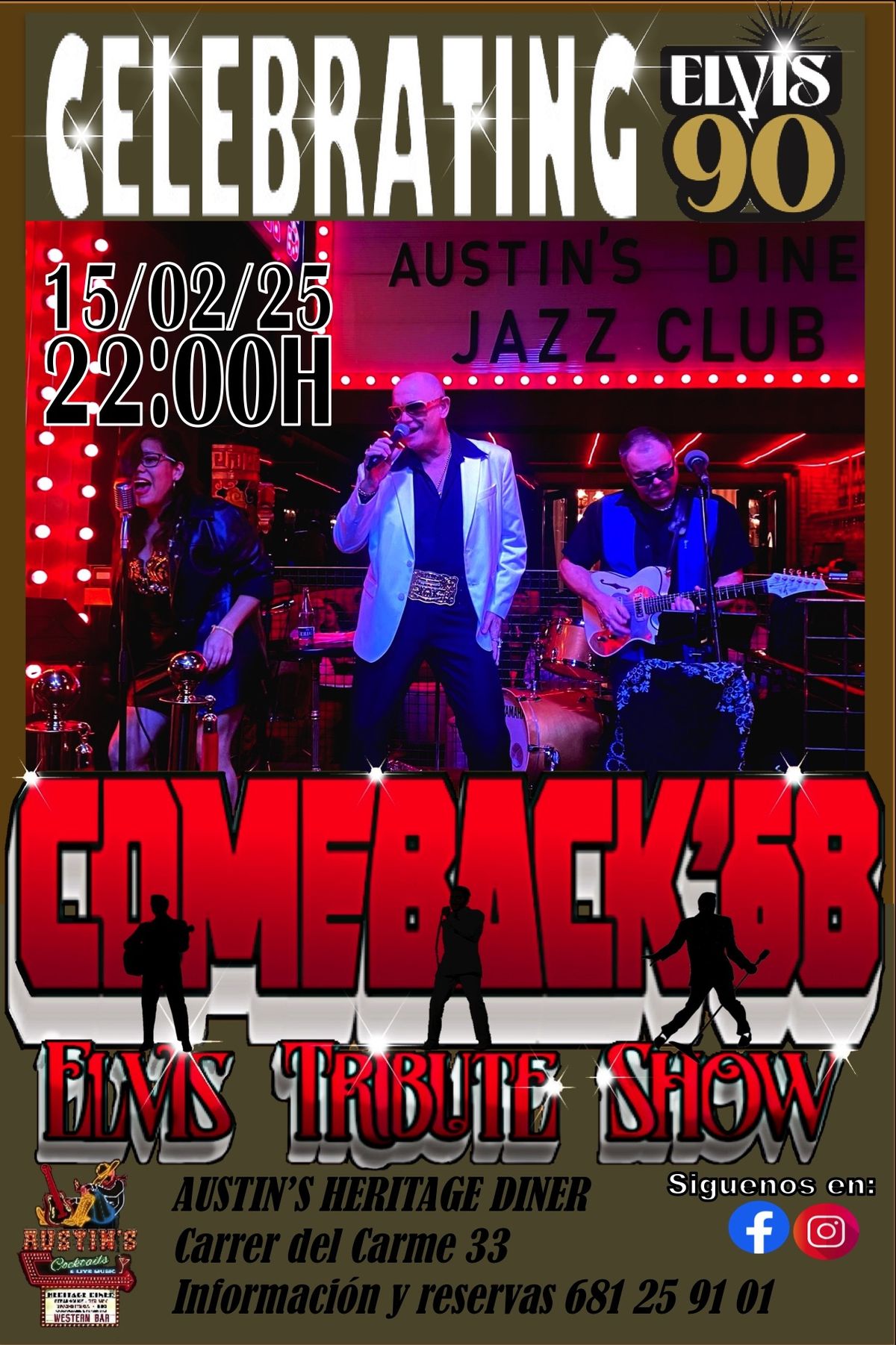 COMEBACK'68 Elvis Tribute en el Austin's Heritage Diner