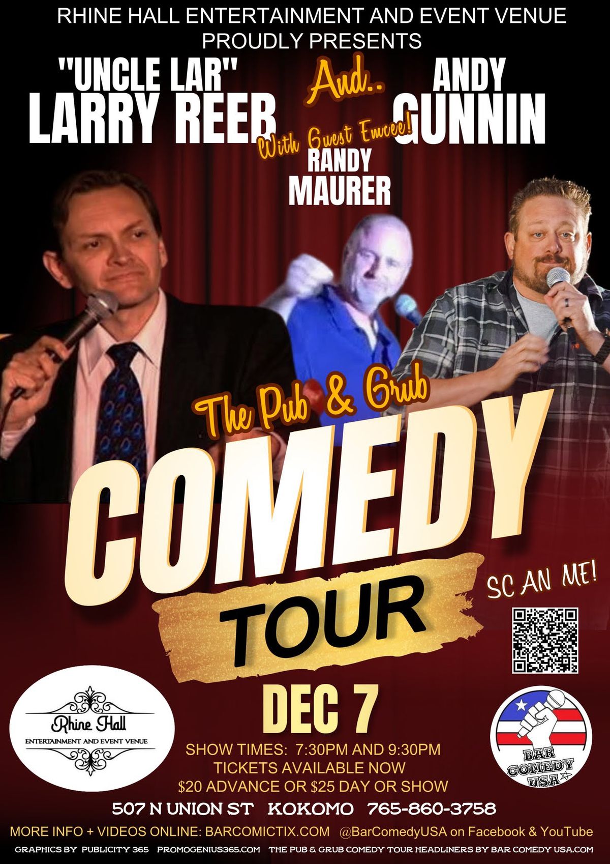 The Pub & Grub Comedy Tour at Rhine Hall