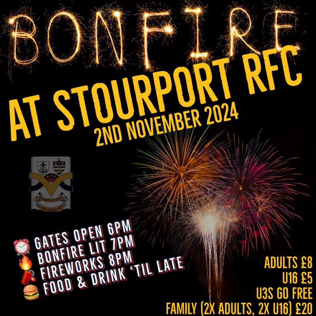 Stourport Rugby Club Bonfire Night and Fireworks