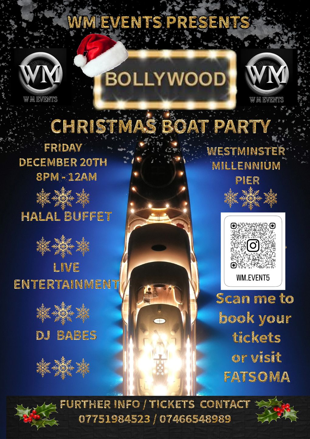 Christmas bollywood boat party