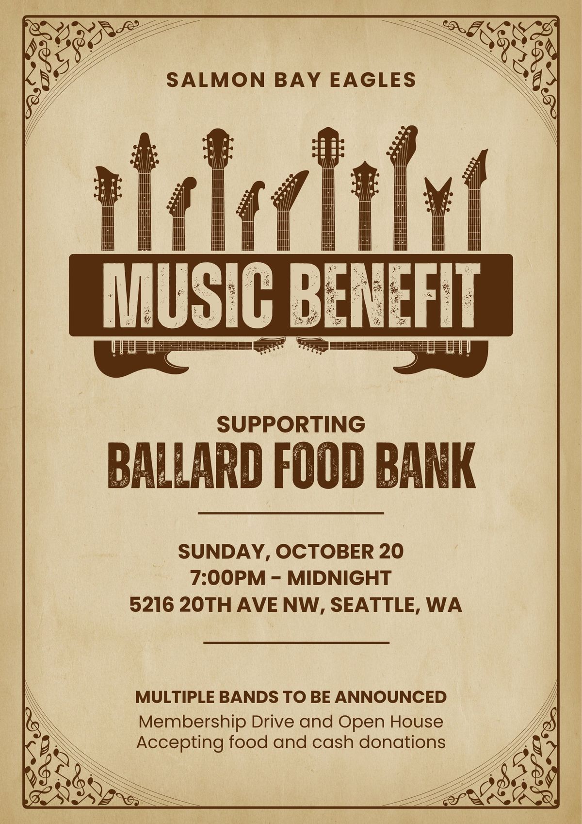 SBE Music Benefit for Ballard Food Bank