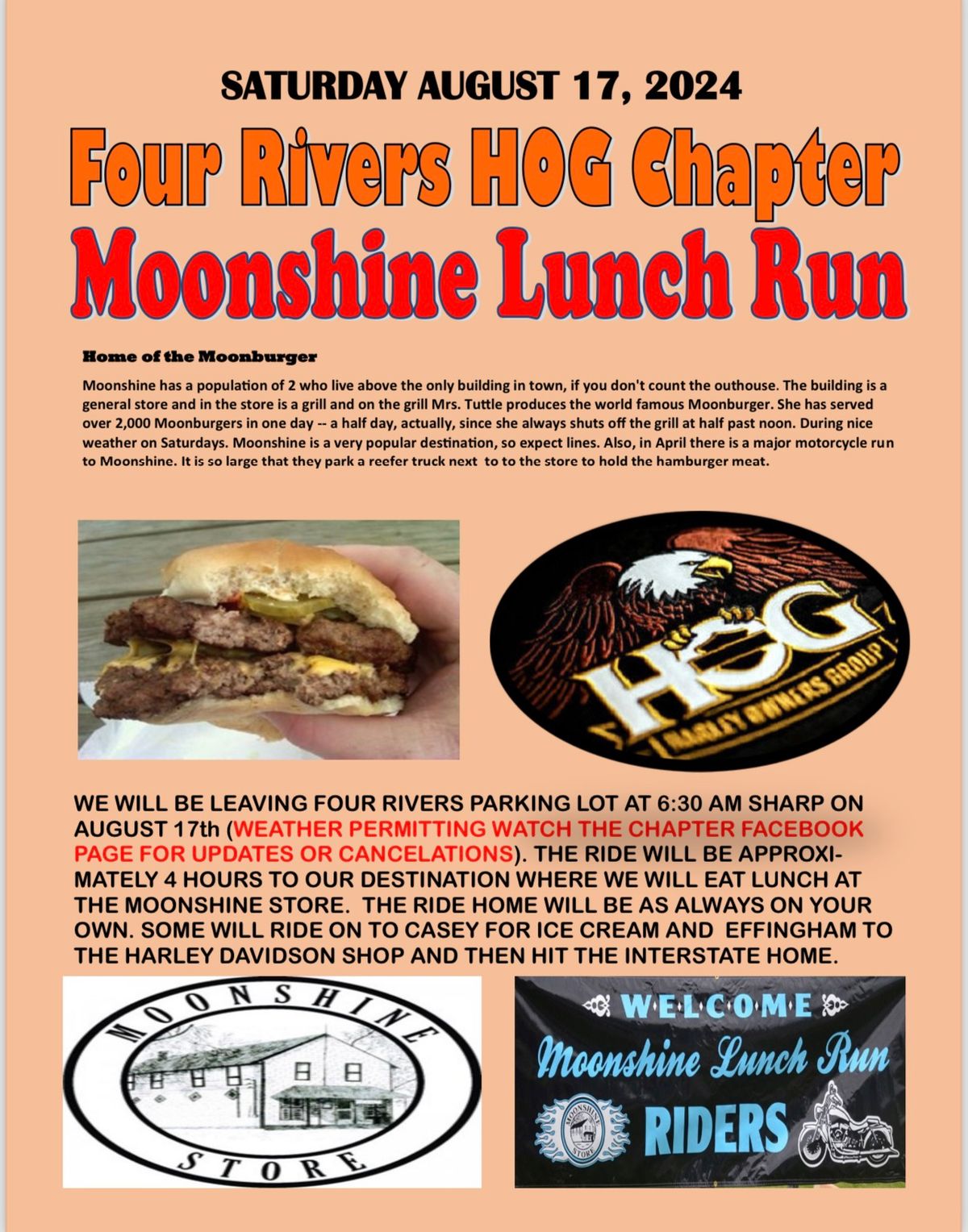 H.O.G Moonshine Lunch Ride