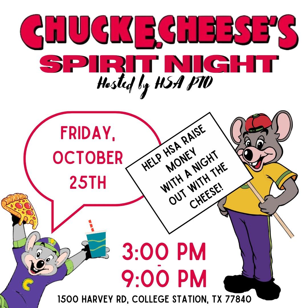 HSA-Bryan PTO Spirit Night at Chuck E. Cheese