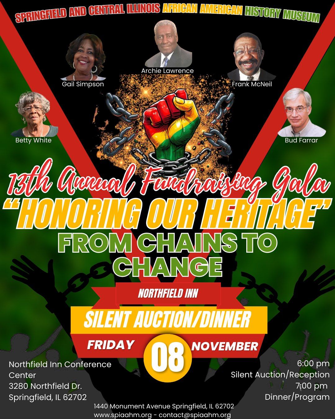 13th Annual Fundraising Gala "Honoring our Heritage - From Chains to Change"